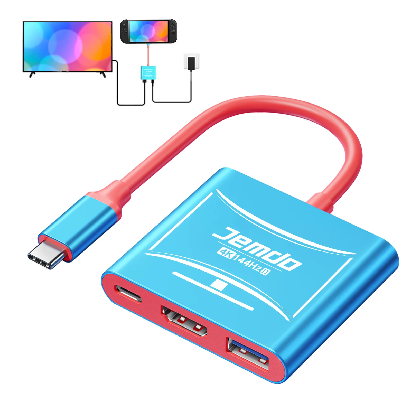 

Док-станция 3-в-1 для коммутаторов/переключателей 2, 4K/144 Гц, USB3.0, PD100W, алюминиевый сплав, работает с планшетами, телефонами и проекторами