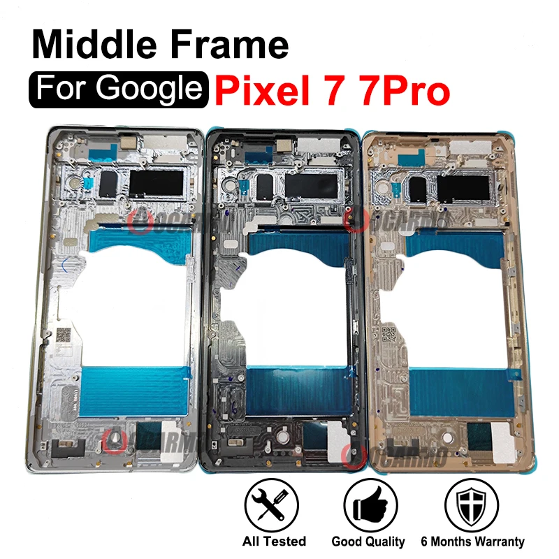 For Google Pixel 7 7Pro Middle Frame Cover With Side keys Buttons Replacement Repair Parts