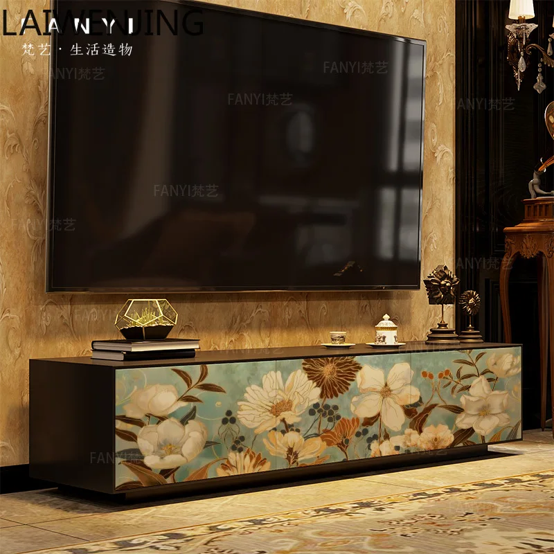 

MJY solid wood high-end simple American living room integrated side cabinet custom locker