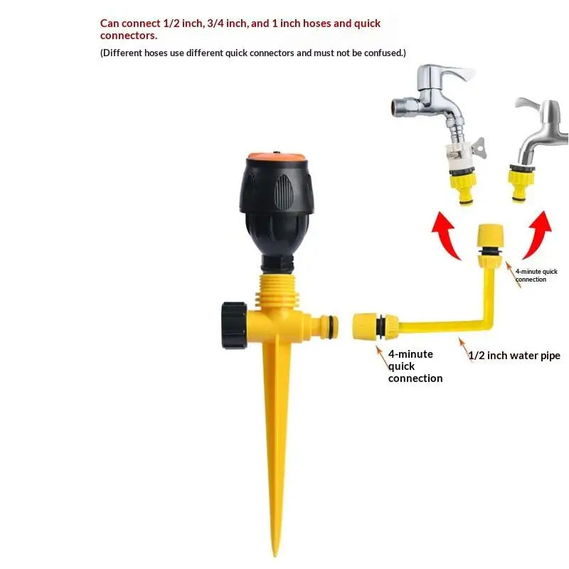 Automatic Rotating Sprinkler 360 Degree Garden Watering System Plant Watering Sprinkler For Agriculture Lawn Farm Garden