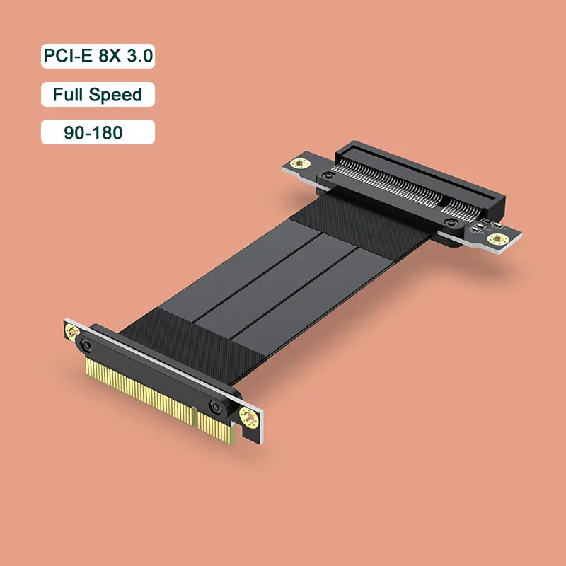 PCI Express 3.0 X8 to X8 1X Riser Adapter Card 90 Degree Converter for Server Chassis Computer PCI-E 8X 180-90
