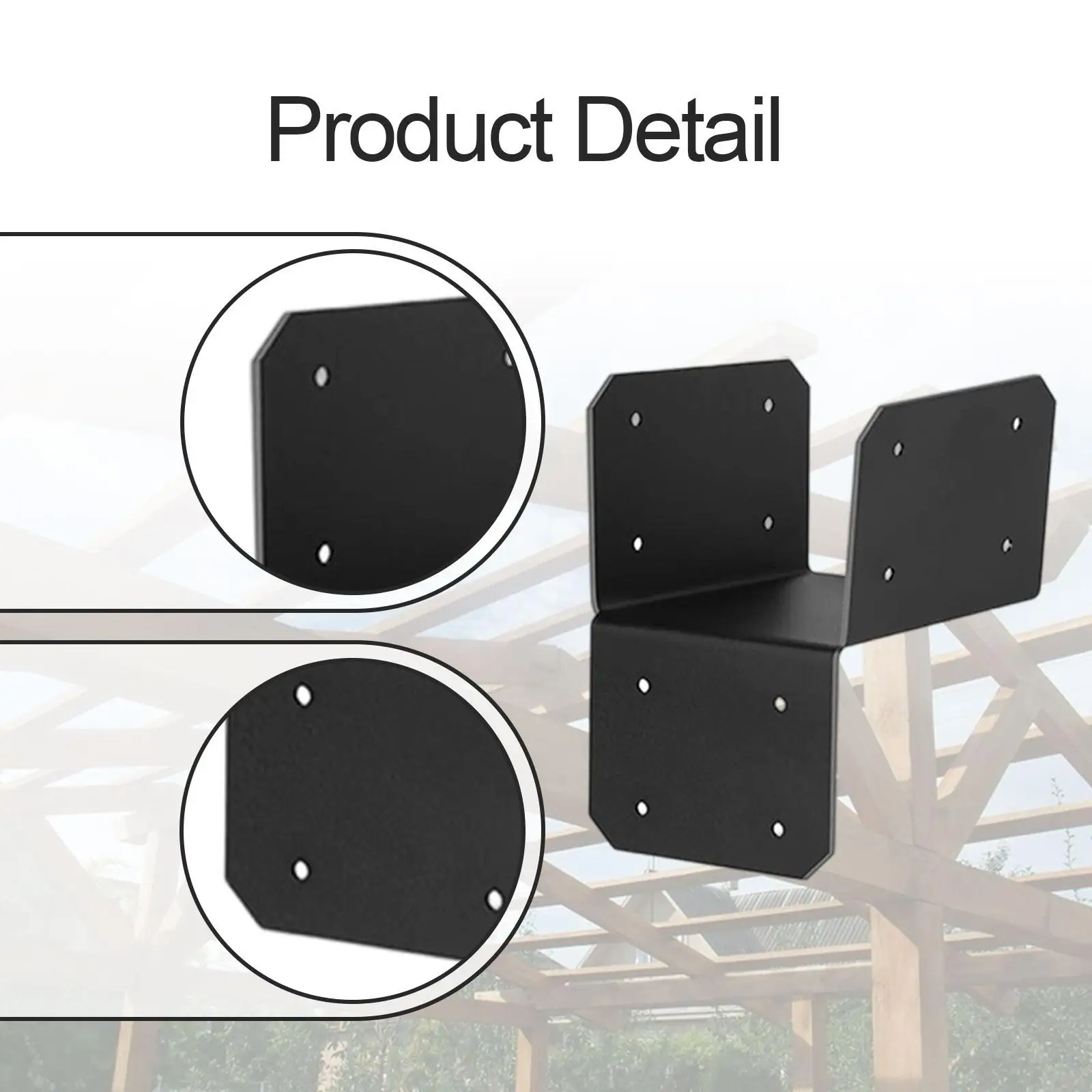 4Pcs Post to Beam Connector Post Base Bracket for Rafters Truss Framing