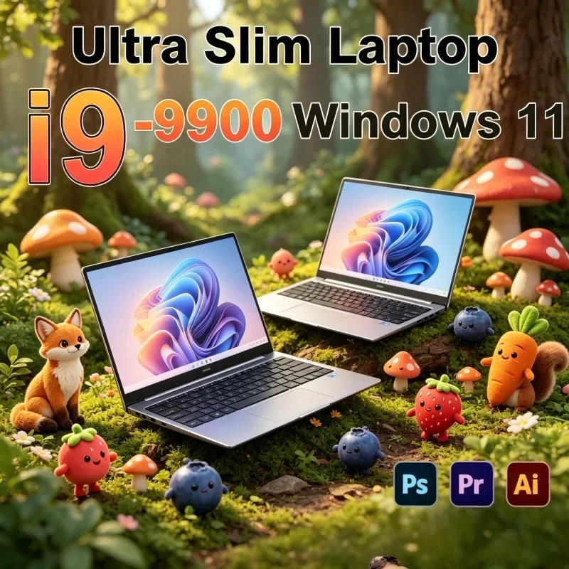 2026 Resplendent New 15.6 Laptop Intel Core I9 9900 Gaming PC Prismatic Ultra Slim Robust Office Study Computer PC Windows 11