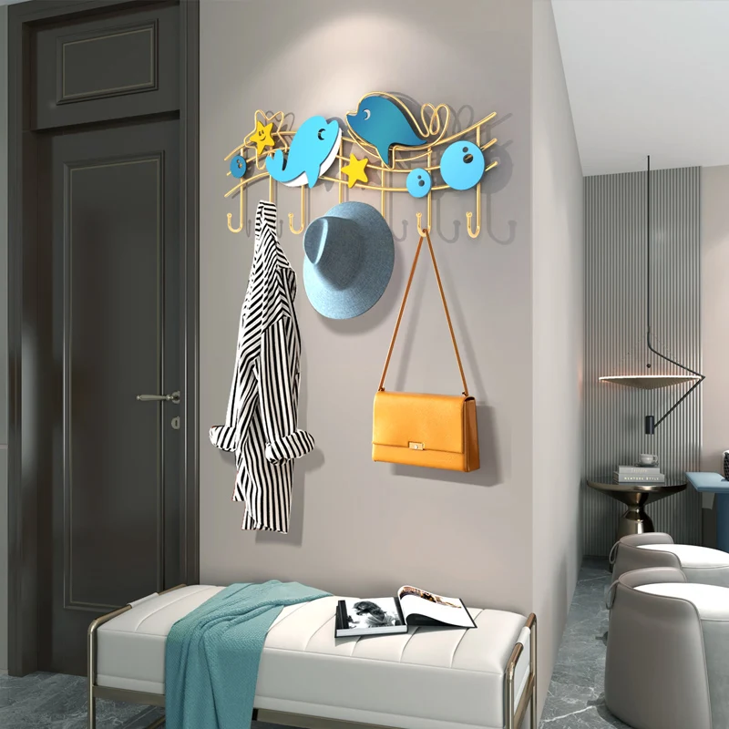 Wall Modern Coat Racks Metal Luxury Bedroom Hallway Coat Racks Plastic Wall Storage Display Open Arara De Roupa Trendy Furniture