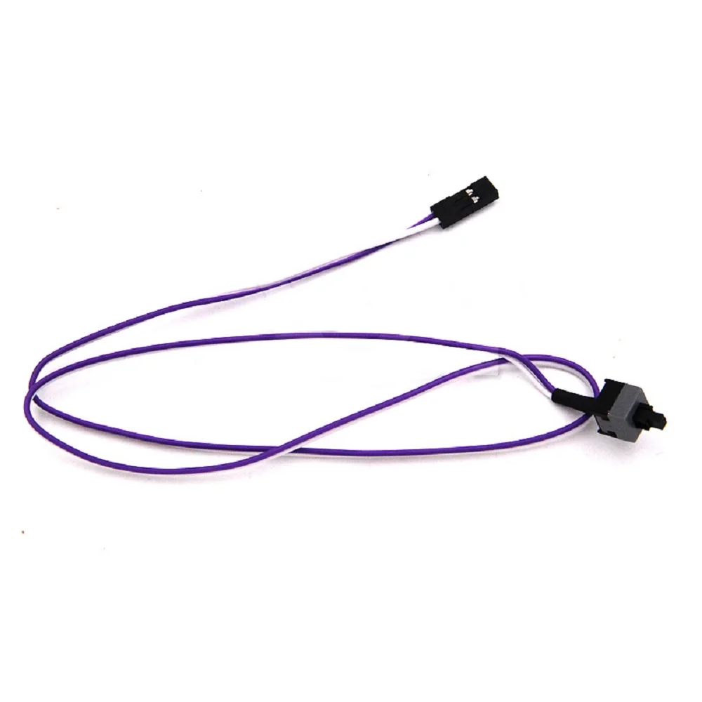 5pcs Motherboard Cable Desktop Computer PC Case Power Button Switch Power Cord 50mm Computer Restart Switch Power Cord