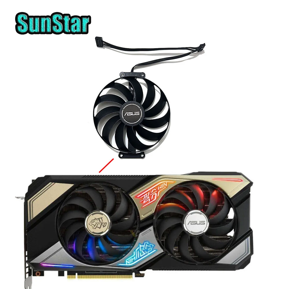 جديد FDC10U12S9-C T 129215 SU CF1010U12S 7PIN 95 مللي متر مروحة تبريد بطاقة الفيديو ، ل ASUS KO RTX 3070 ، RTX 3060 TI ، RTX 3060 بطاقة الرسومات #3