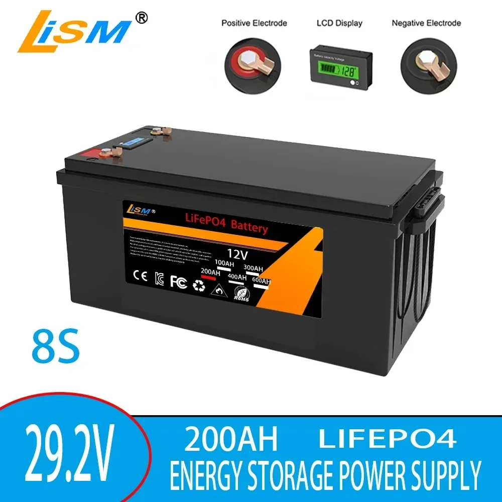 리튬 다리미 인산염 태양 에너지 RV 캠핑 배터리, LiFePO4 배터리, 16s 8s 4s, 48V, 24V, 12V, 600AH, 400AH, 200AH, 100AH, 면세