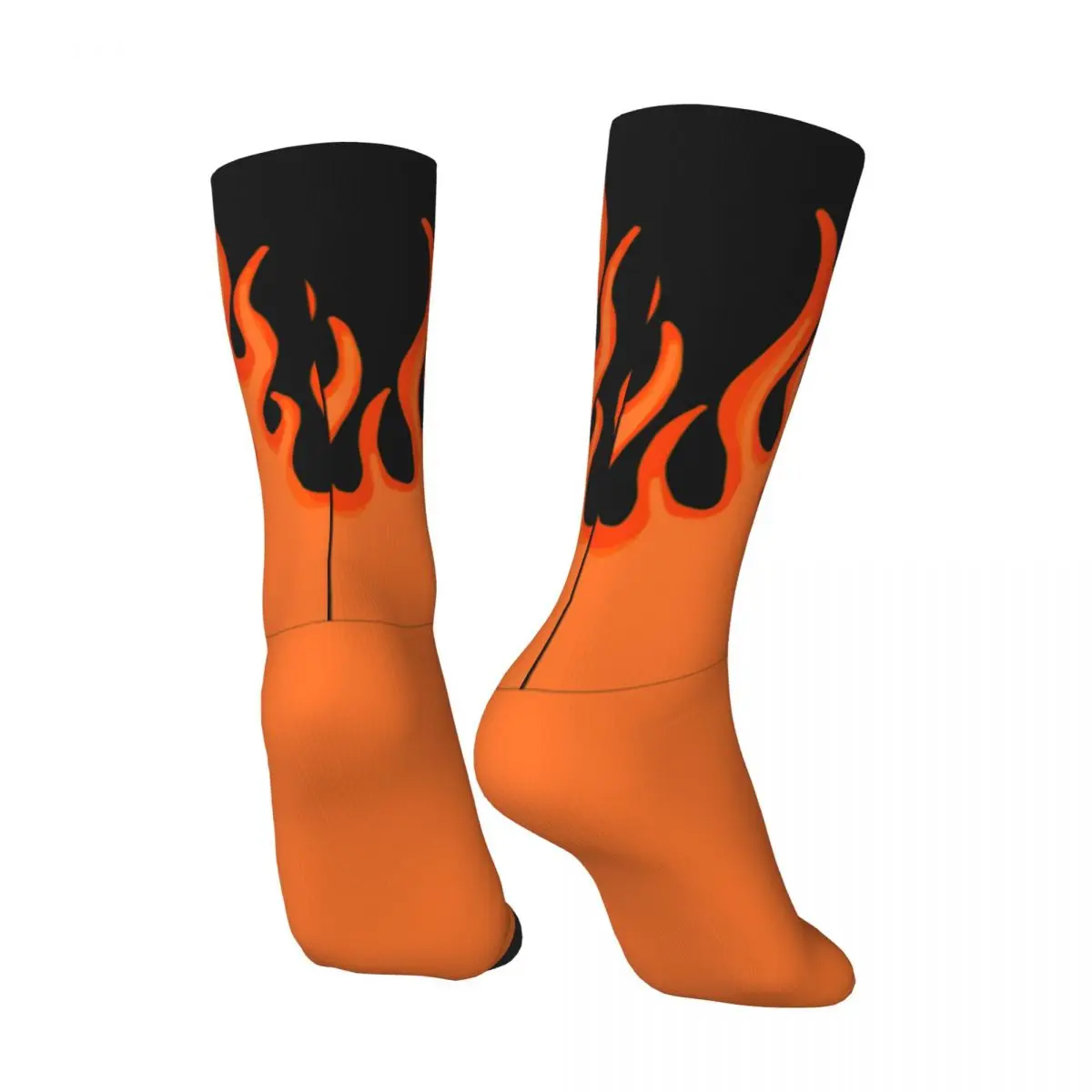 Fire Flame Socks Harajuku Desgin Elegant Stockings Autumn Anti Skid Unisex Socks Warm Soft Custom Running Sports Socks