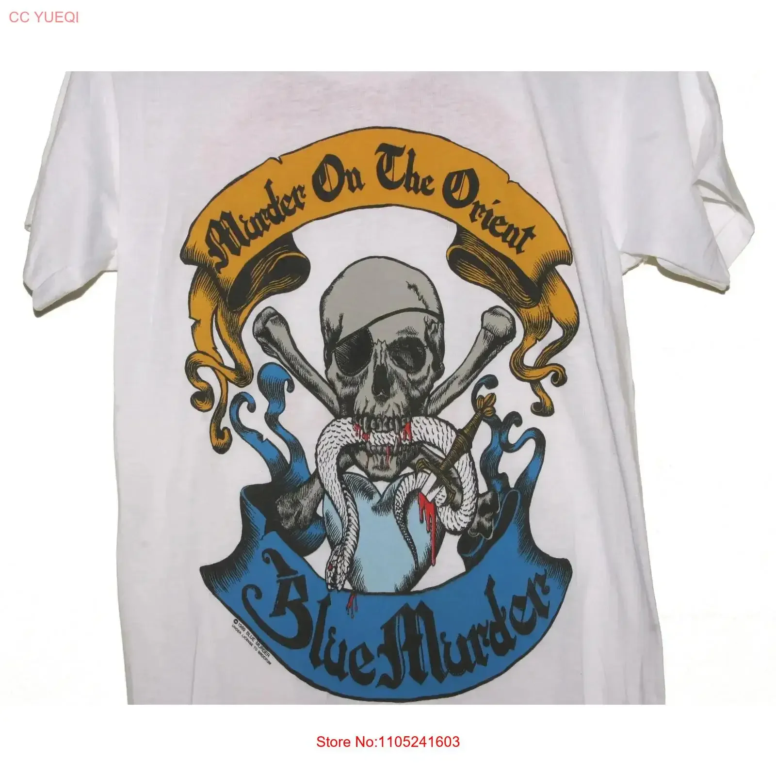 BLUE MURDER John Sykes Power Trio T Shirt Full Size S 5XL 1T643 vintage Washed graphic designer clothes Stretched Breathable