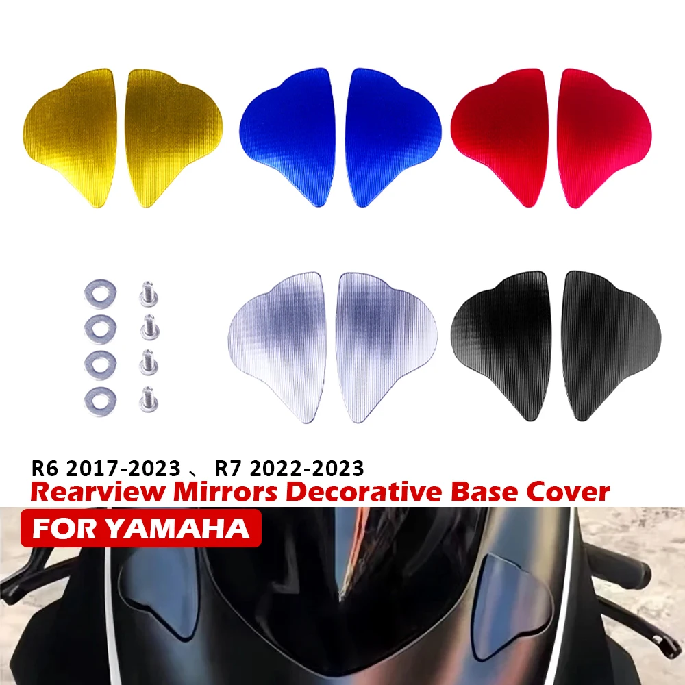 Moto Rearview Mirror Base Windshield Drive Eliminator Mirrors Hole Cover For YAMAHA R6 2017-2023 R7 2022-2023 2018 2019 2020