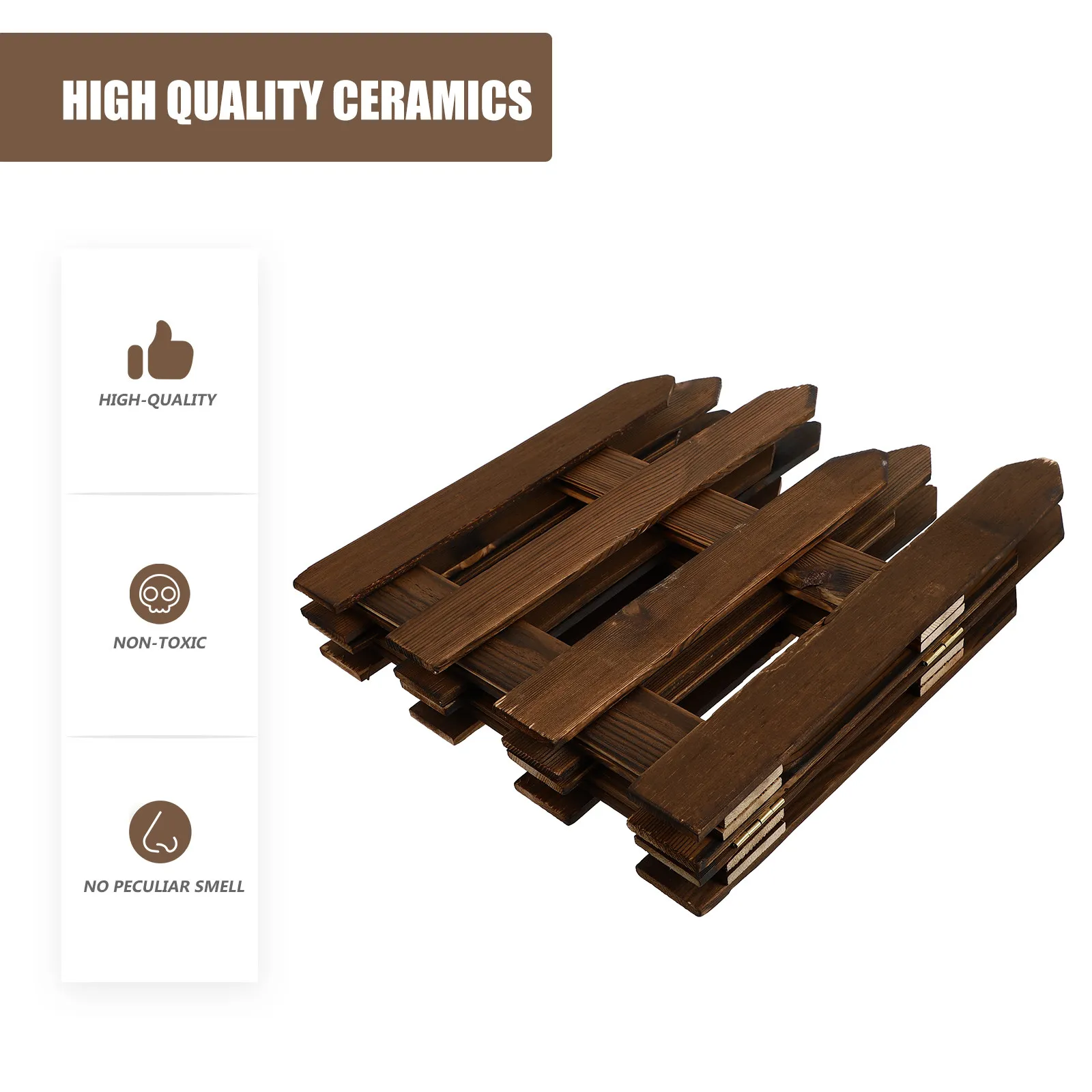 1Set Anti-Corrosive Wood Fence Decor Premium Outdoor Garden Lawn Decorative Partition Fence Courtyard Scene Yard Edging Wooden