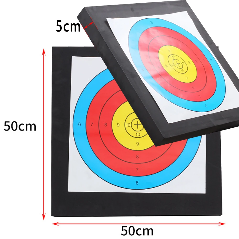 Archery 50*50*5cm EVA Foam Target for Outdoor Bow Shooting Practice Exercise Competition Recurve Bow Compound Bow and Arrow Accy