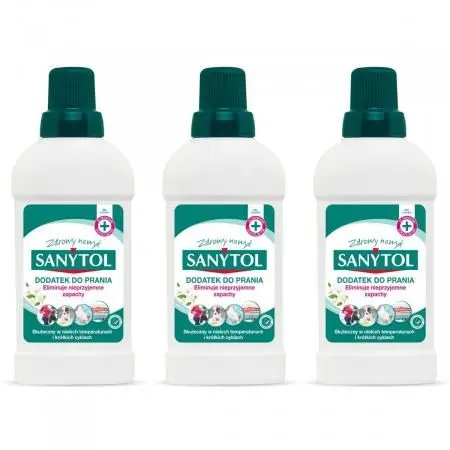 Sanytol Desinfectante Aditivo para Lavandería Set de Fragancias de Flor Blanca 3x500ml