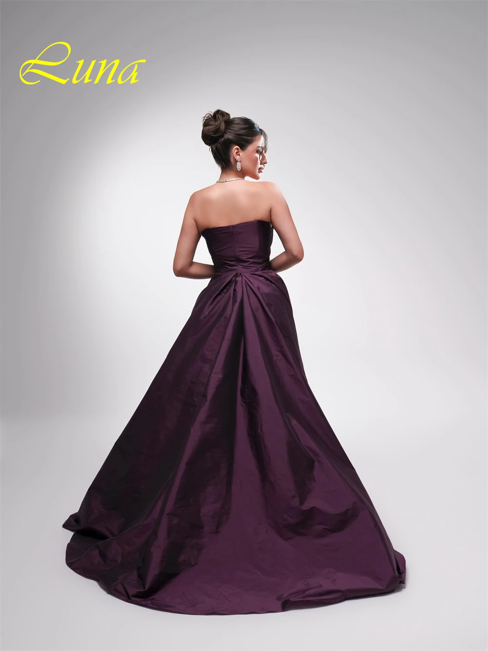 Robe de soirée élégante, personnalisée, sans bretelles, sans manches, en Jersey de haute qualité, robes de bal de tempérament, robes de soirée de mariée en cristal