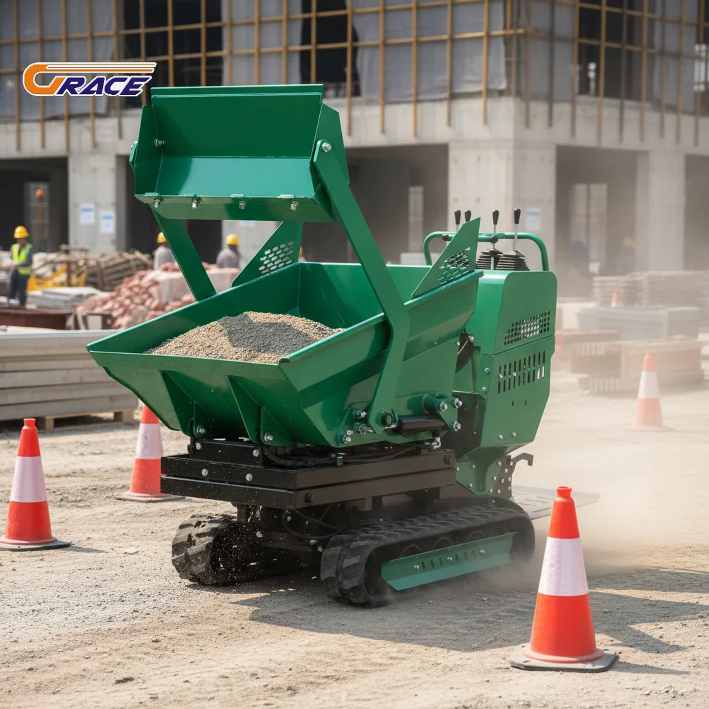 

Mini Remote Control Hydraulic Crawler Dumper 900kg Sand Gravel Transport Track Dumper