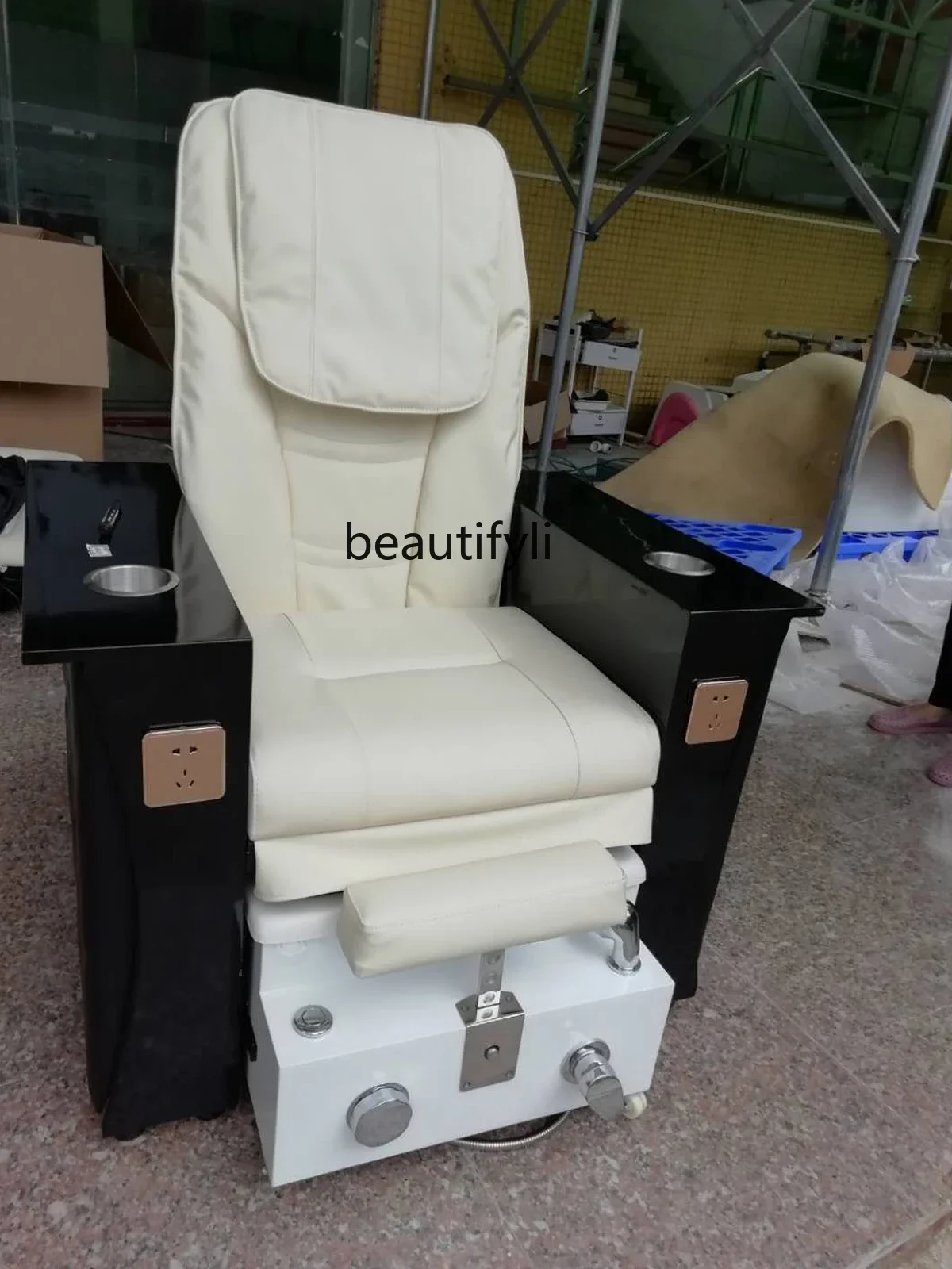 Foot Bath Nail Beauty Sofa Spa Massage Chair Beauty Lounge Chair Electric Multi-Function Push-Pull Basin New