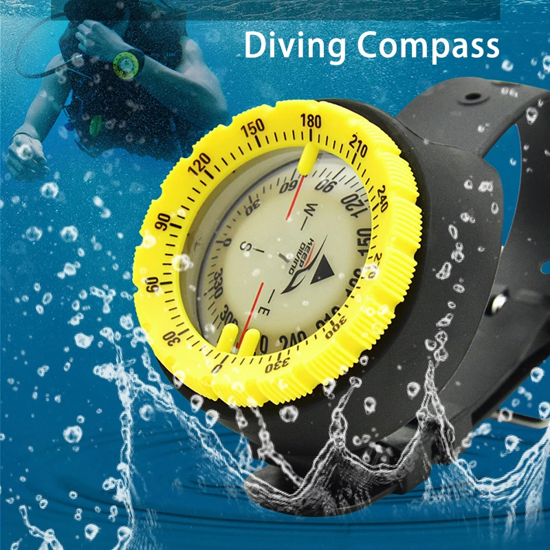 Outdoor Compass Professional Diving Compass Waterproof Navigator Digital Watch Scuba Compass for Swimming Underwater