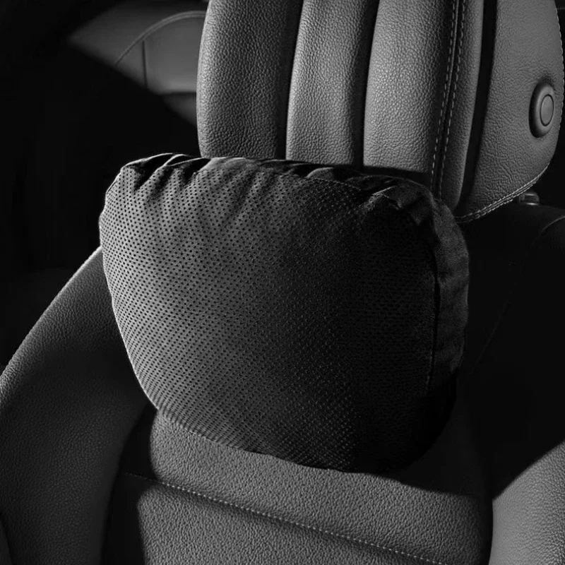 

1pc Memory Cotton Headrest and Lumbar Pillow, Breathable Suede Material, Lumbar Pillow Neck Support Adjustable Car Rest Cushion