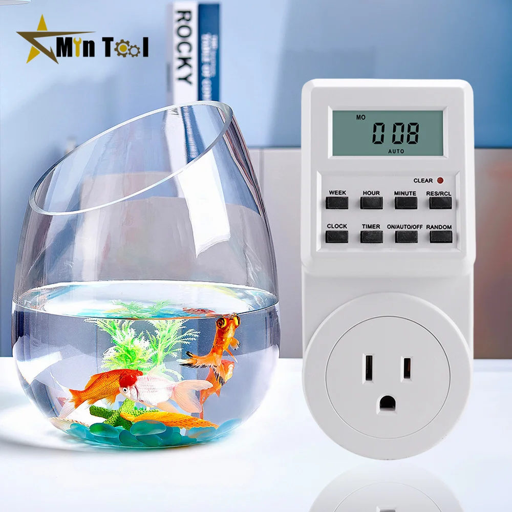 Digital Weekly Programmable Electrical Wall Plug-in Power Socket Timer Switch Outlet Time Clock Power Supply Accessories