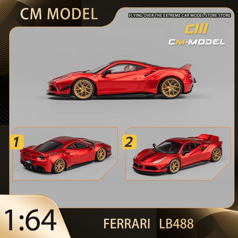 

Модель CM 1:64 Ferrari LB488, широкий корпус LBWK, имитация спортивного автомобиля, сплав премиум-класса, литая под давлением модель автомобиля, игрушки, коллекционный дисплей