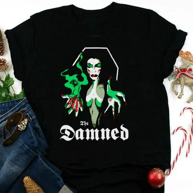 The Damned Vampira Cotton Black All Size T Shirt