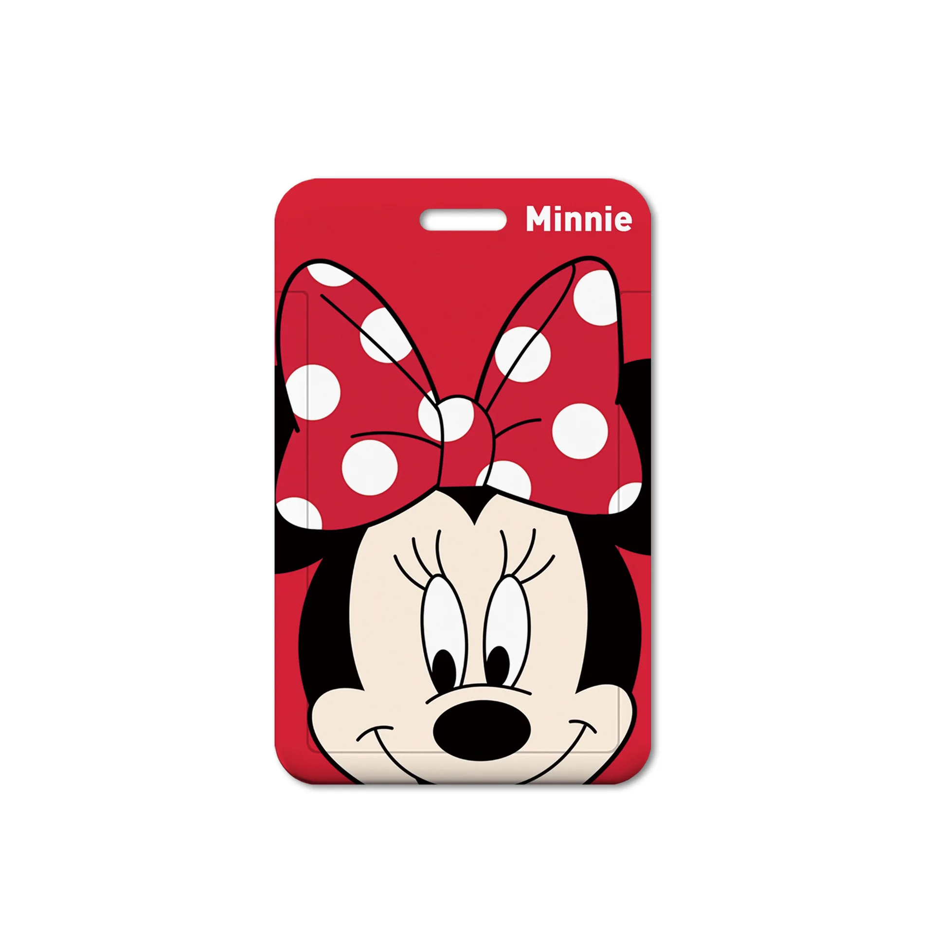 Disney-Mickey Porta-cartões de identificação para meninas, colhedores para meninas, estojo para cartão porta, corda suspensa, crachá, alça de pescoço, cartão de visita, pequeno presente