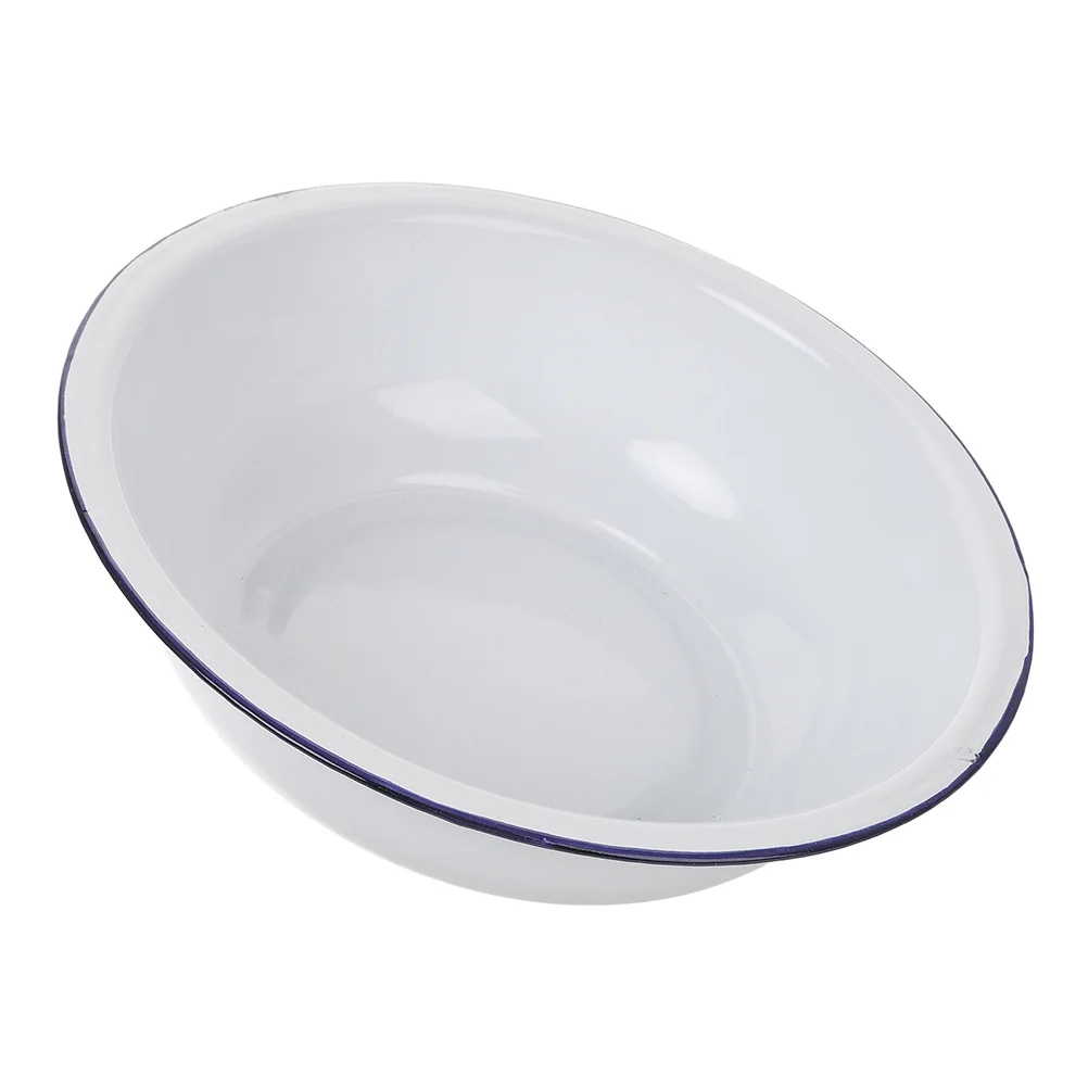 Cuenco esmaltado chino Retro, cuenco para Pasta, fideos, plato esmaltado para ensalada, lavabo para sopa caliente, plato instantáneo para Ramen, recipiente para mezclar huevos