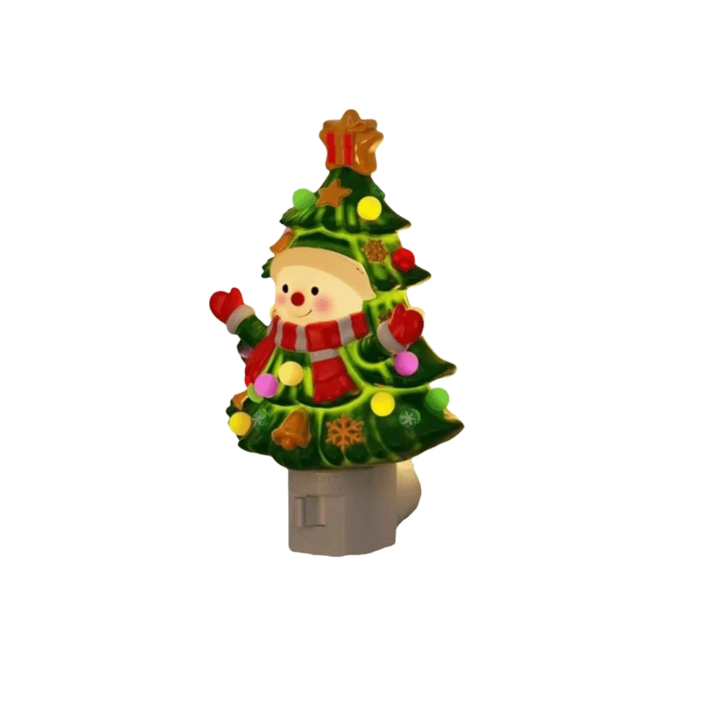 3D Drop Ornament Christmas Tree Night Light Warm Light Holiday Lighting Vintage Nightlight Soft Light Realistic Design