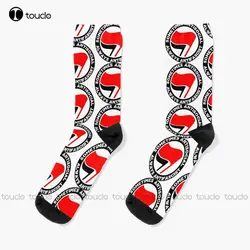 Sometimes Antisocial, Always Antifascist - Antifa, Socialist, Leftist Socks Baseball Socks Custom Gift 360° Digital Print