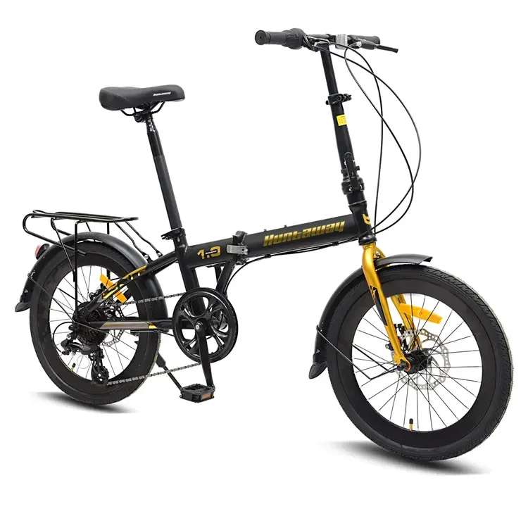 

20 Inch Steel Frame Disc Brake Folding Bike Foldable Bicycle 7 Speed Folding Cycle Bike for Kids Children