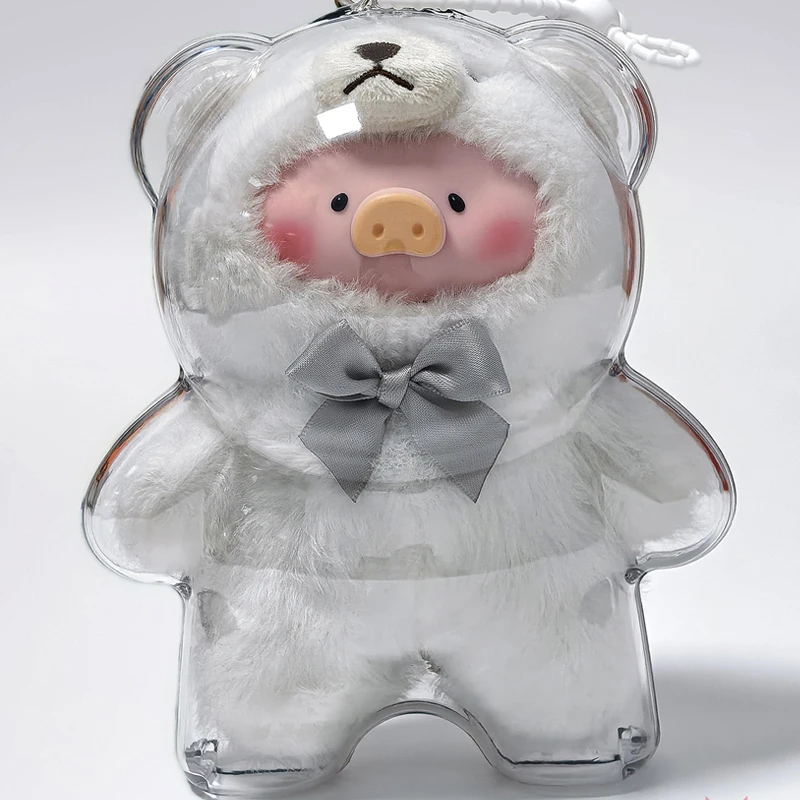 Für Plüschpuppen Display Tasche Transparente Acryl Aufbewahrungskoffer für Lulu the Piggy No Doll Tragbare Kabel-Organizer-Box