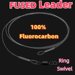 100% Fluorocarbon Fused Leader For Carp Fishing Accessories Tied Leads For Angling Hooklink Leadcore