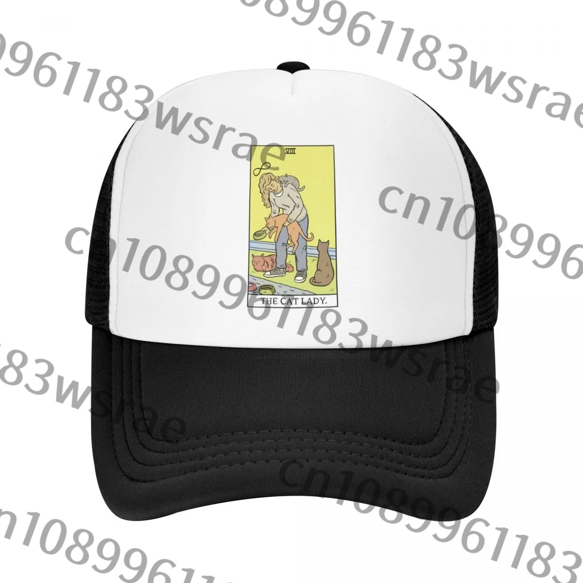 Modern Tarot - The Cat Lady A Baseball Caps Trucker Hats