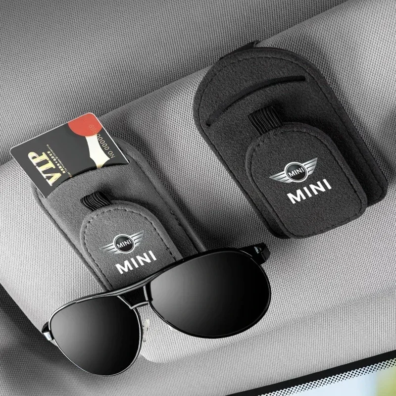 Car Sun Visor Multi Functional Storage Bag Glasses Clip for Mini Cooper JCW John Cooper Works R56 F55 F56 F60 R57 R60 Sticker