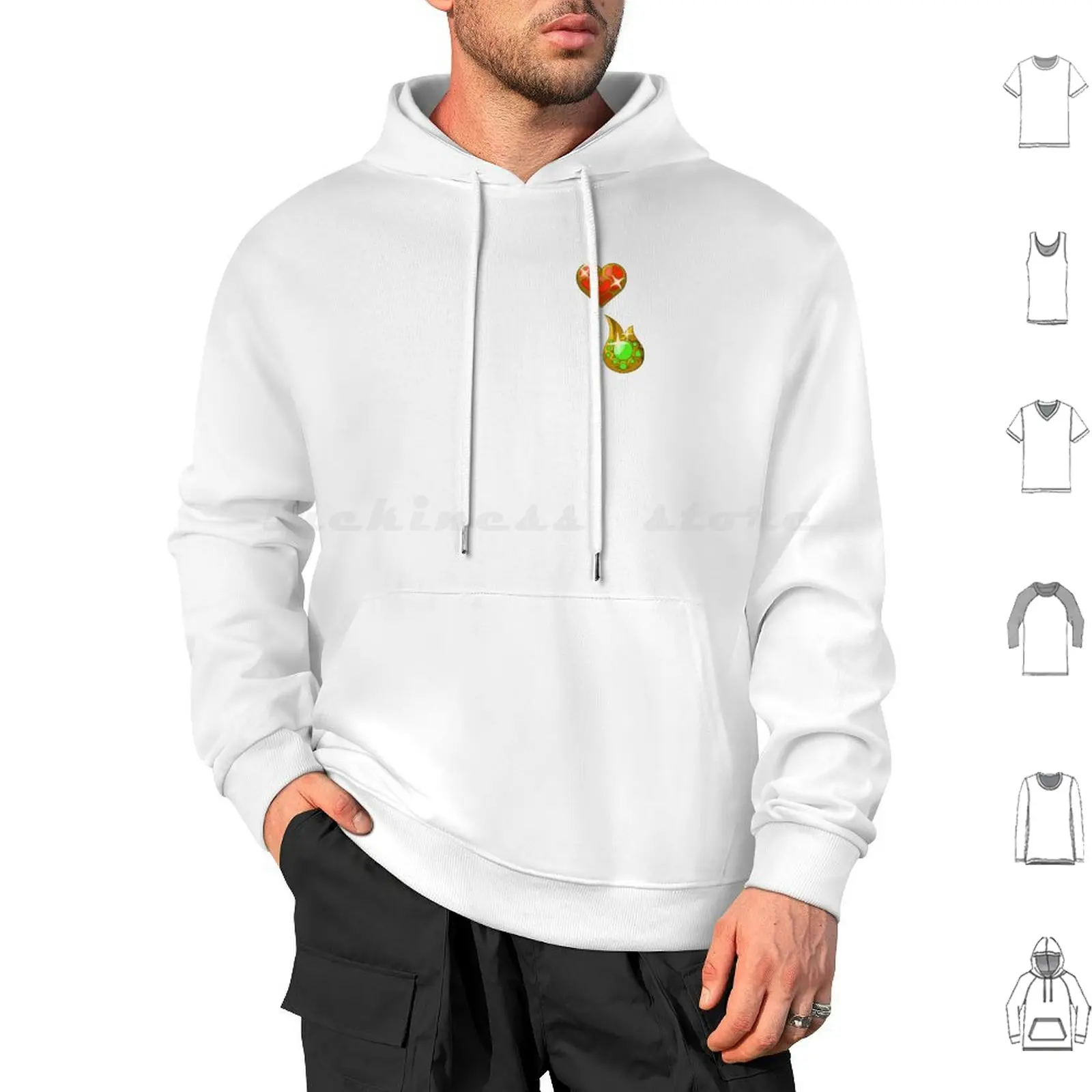 Heart And Stamina Containers Hoodie cotton Long Sleeve Heart Stamina Legend Of Totk Cute Fanart Link Breath Of The