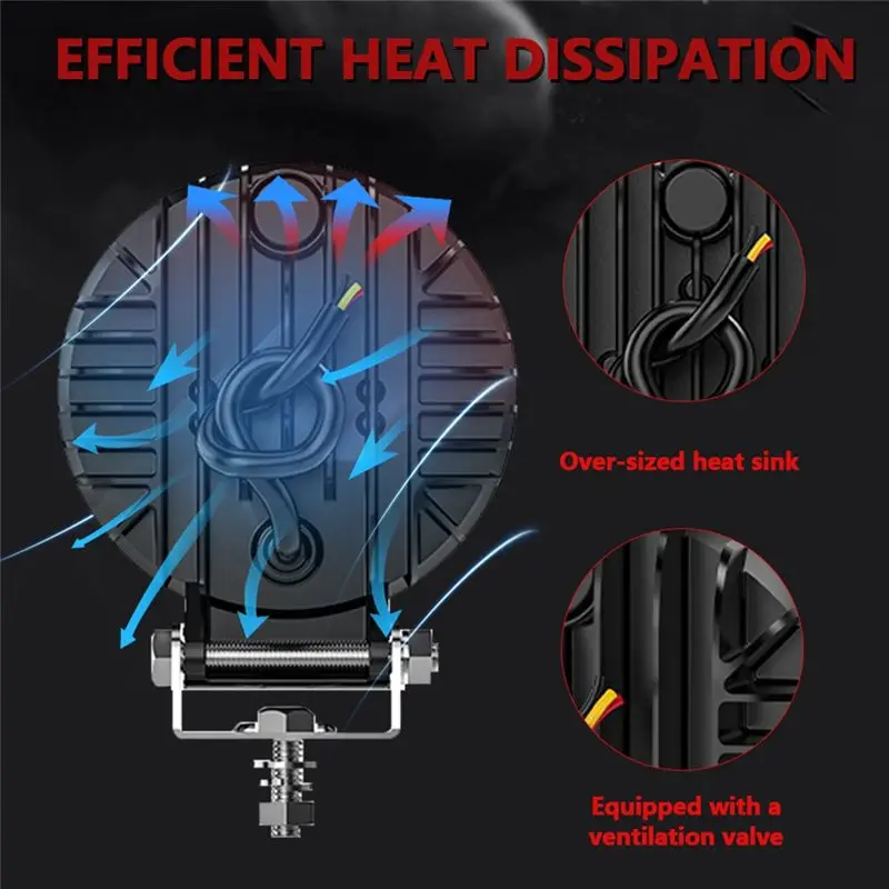 AC34-Round 4 Inch Car LED Work Lights Day Running Lights For Truck ATV UTV SUV Motorcycle Cart Trailer Boat