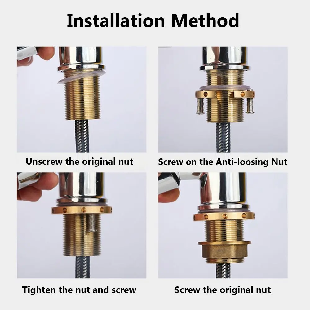 Universal C Type Tap Faucet Anti-loosing Nut Cap Fixing Fitting Kit Home Kitchen Bathroom Basin Fastening Circlip