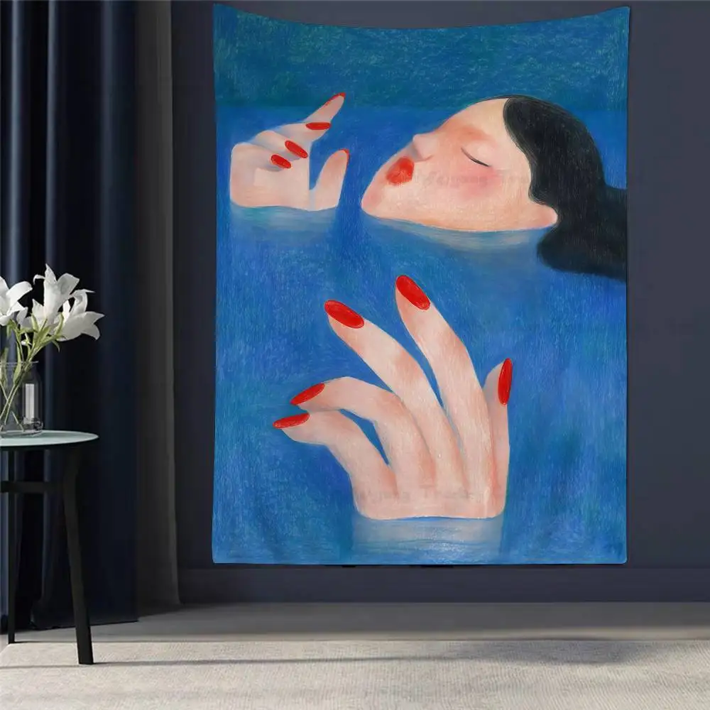 

Abstract Women In Food Colorful Tapestry Wall Hanging Hanging Tarot Hippie Wall Rugs Dorm Wall Art Decor