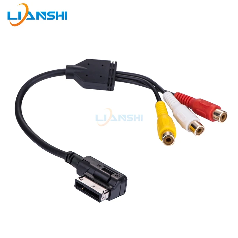 

It is suitable for Audi audio and video cable AMI interface 3RCA external DVD player video car modification products