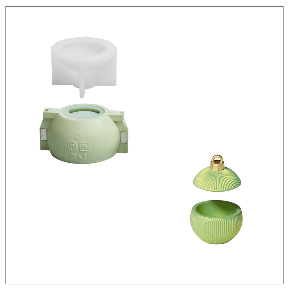 Weihnachten Twinkle Bauble Kerze Glas Silikon Formen für Beton Jesmonite Zement Wiederverwendbare Kerze Nachfüllform DIY Weihnachtsgeschenke