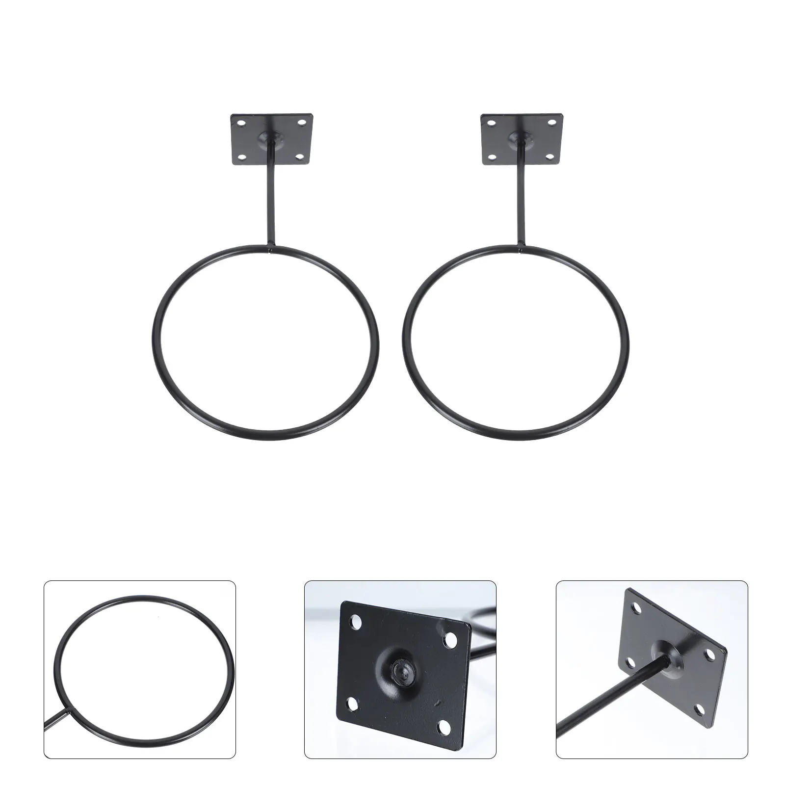 

2pcs Iron Football Basketball Ball Wall Rack Stand For Storage Hat Saving Organizer Display Holder
