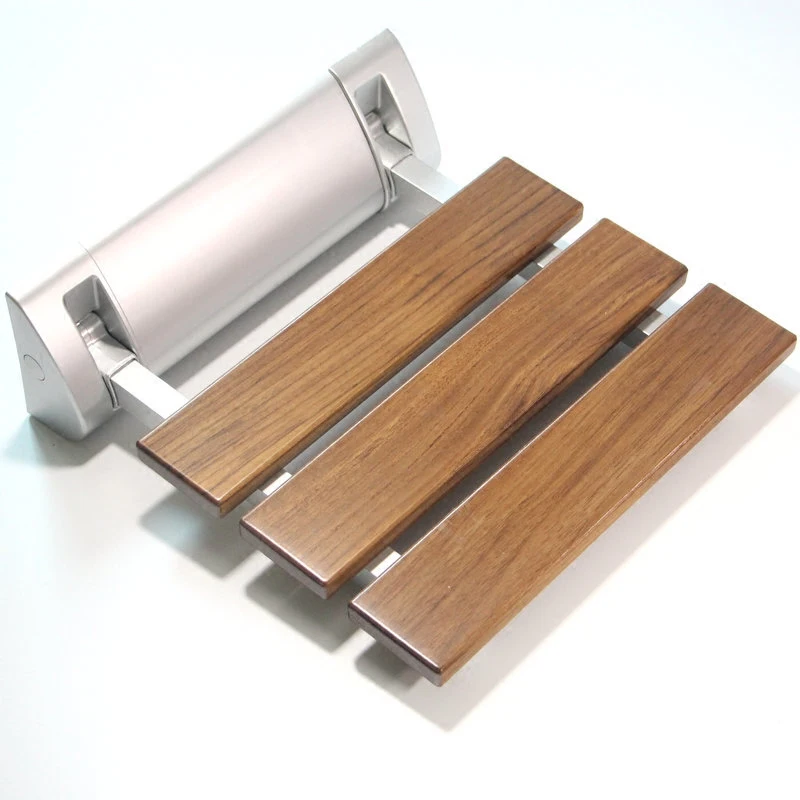 

Teak wall chair, bathroom stool, porch stool * shower stool * wall shoe changing stool, wall folding chair