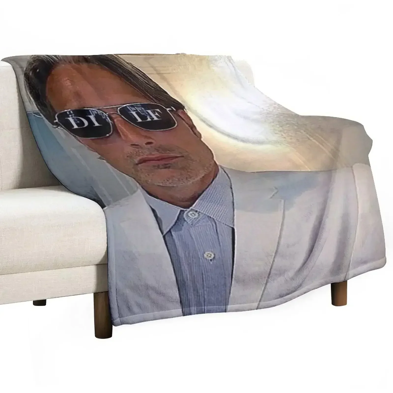 Mads Mikkelsen Throw Blanket Quilt Luxury Thicken Personalized Gift Picnic Blankets For Bed Bed Blankets