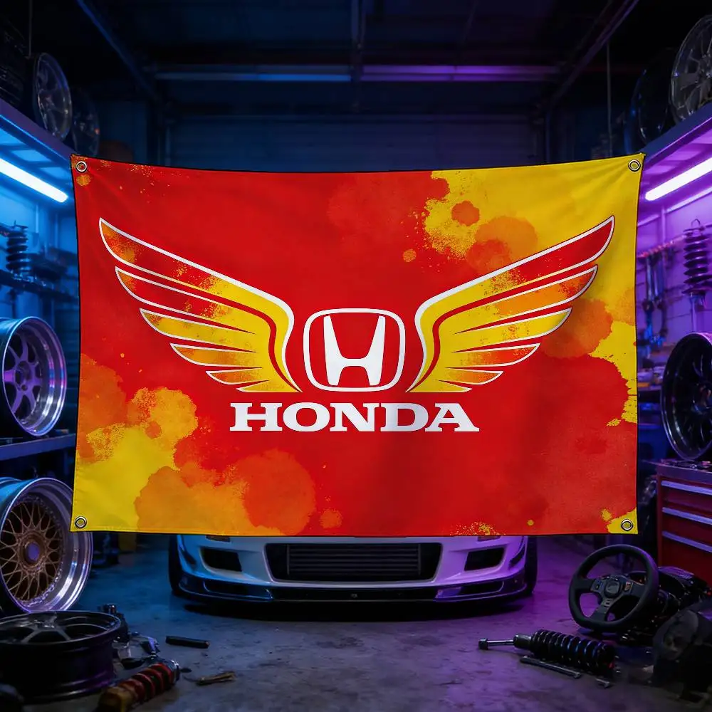 

Motorcycle For HONDA Decorative Flag High Quality Polyester Fade Resistant Machine Washable Indoor Outdoor Hanging Banner