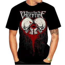 Bullet For My Valentine T-Shirts Metal Rock Band 3D Print Men Women Casual Fashion Oversized Short Sleeve T Shirt Kids Tees Tops