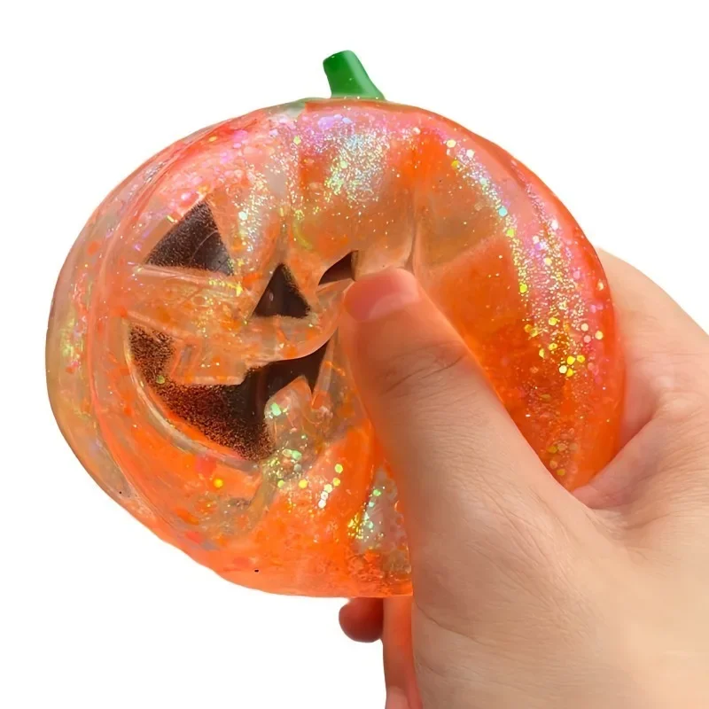 Halloween-Kürbis Maltose-Stressball, Quetschspielzeug, Weicher Stressball mit Langsamer Rückfederung, Fidget-Spielzeug zur Stresslinderung, Lustiges Geschenk für Erwachsene – Detail 6