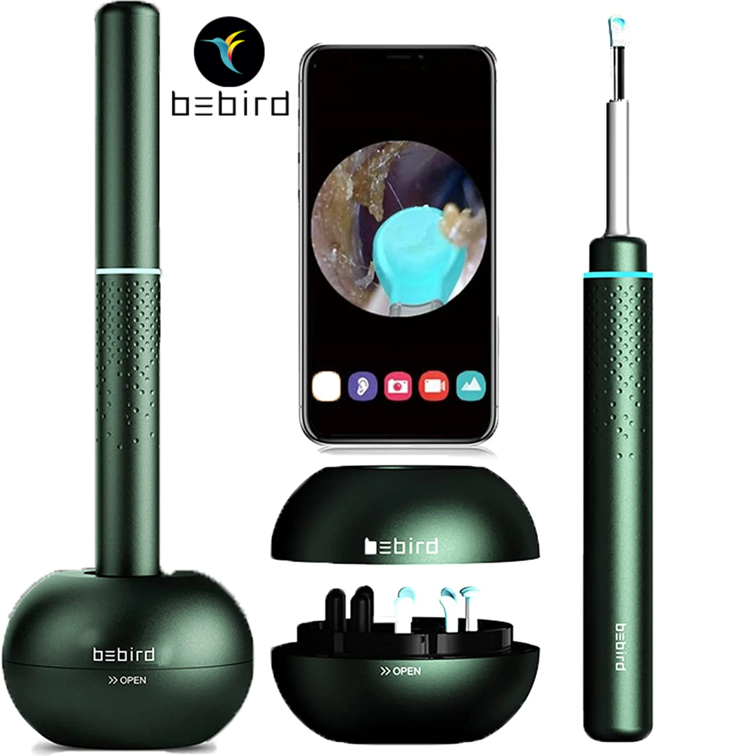 

BEBIRD M9 Pro M9s Metal Design Smart Visual Ear Otoscope, 1080P Wireless Ear Camera, Reusable Ear Wax Removal Tools