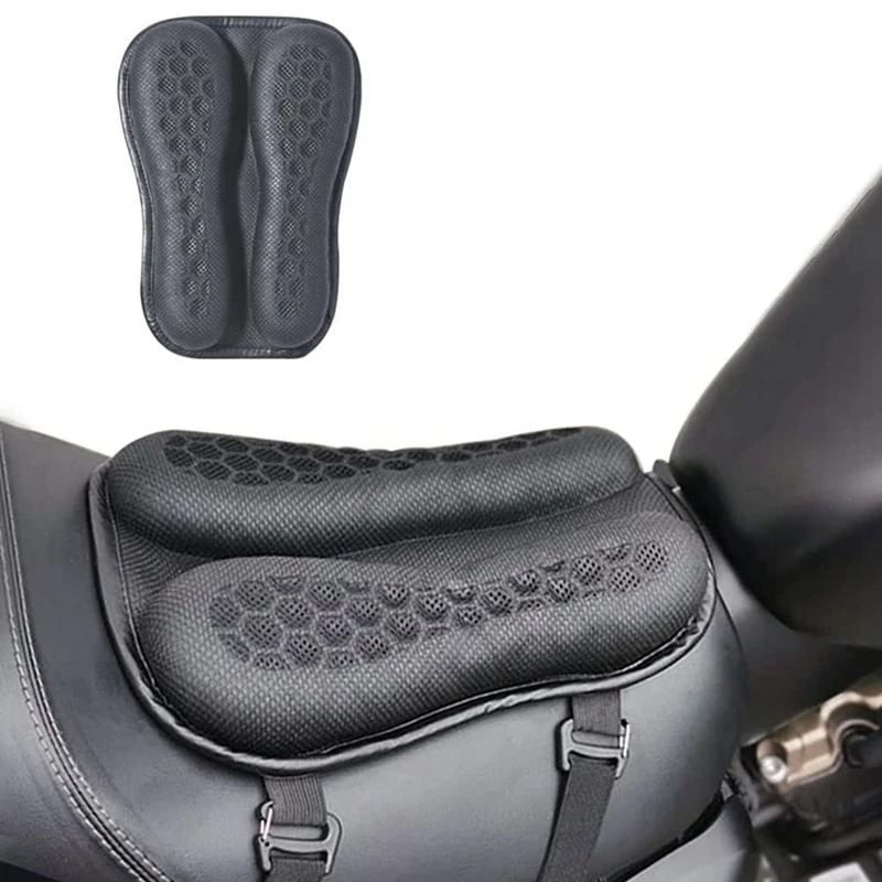 

Spare Parts Motorcycle Cushion, Motorcycle Gel Pad With 3D Honeycomb Shock-Absorbing Breathable Cushion Cover Universal