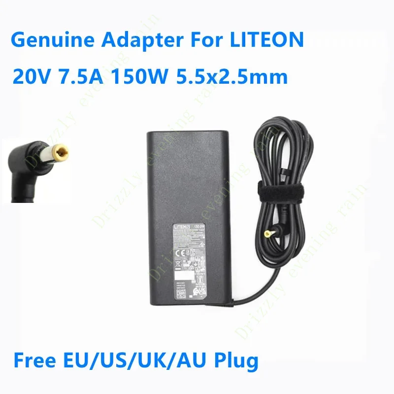 Genuine 20V 7.5a 150W 5.5x2.5mm LiteOn PA-1151-76 power supply AC adapter for Hasee MSI laptop charger