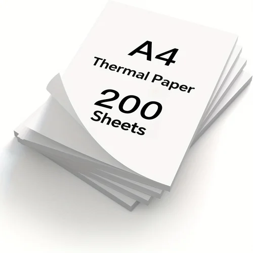 Imagen 2 del producto 100 200 hojas A4 210x300mm rollos de papel térmico continuo para impresoras portátiles máquinas de recibos oficina hogar restaurante uso